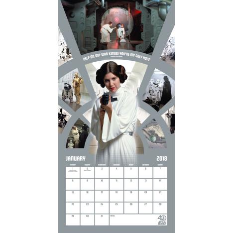 Star Wars 40th Anniversary Official 2018 Square Calendar Extra Image 2